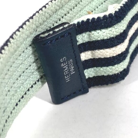 HERMES H logo Accessories Border belt Rubber Green main image 12